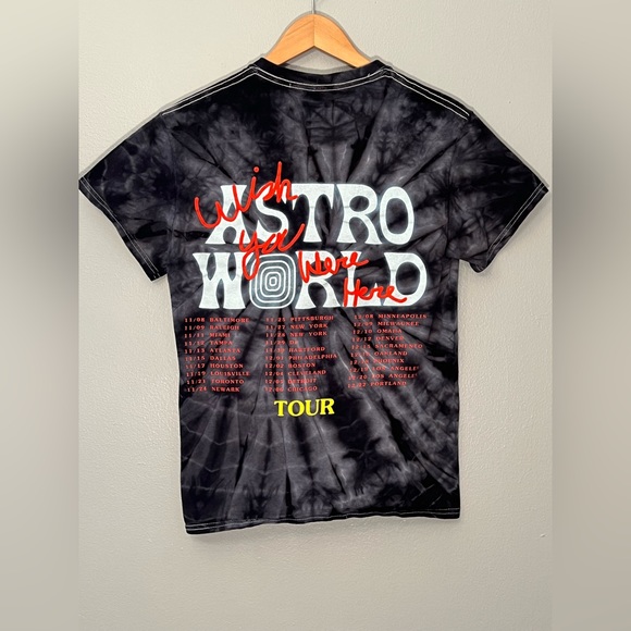 Astroworld Other - Travis Scott Astro World Wish You Were Here Tour Tie Dye T Shirt Size Small